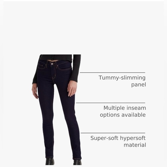 Levi's Women's 311 Shaping Skinny Jeans Size 26 Dark wash - Picture 3 of 11